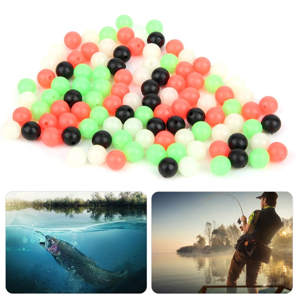 400 шт. Светящиеся флуоресцентные пластиковые стопорные бусины для рок-фишинга, аксессуар для приманки, мягкая приманка, 8 мм