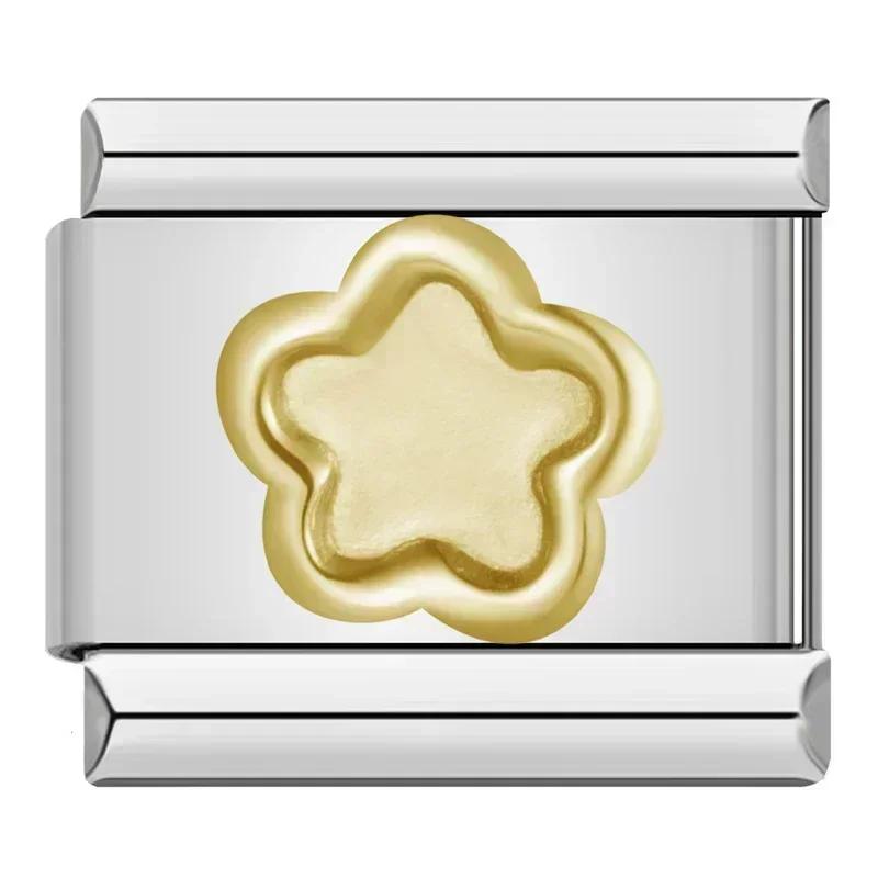 Hapiship 2024 Top Fashion Eye Moon Star Fish Spider Poker Queen Charm Italian Links Fit 9mm Bracelet Making DIY Jewelry DJ854