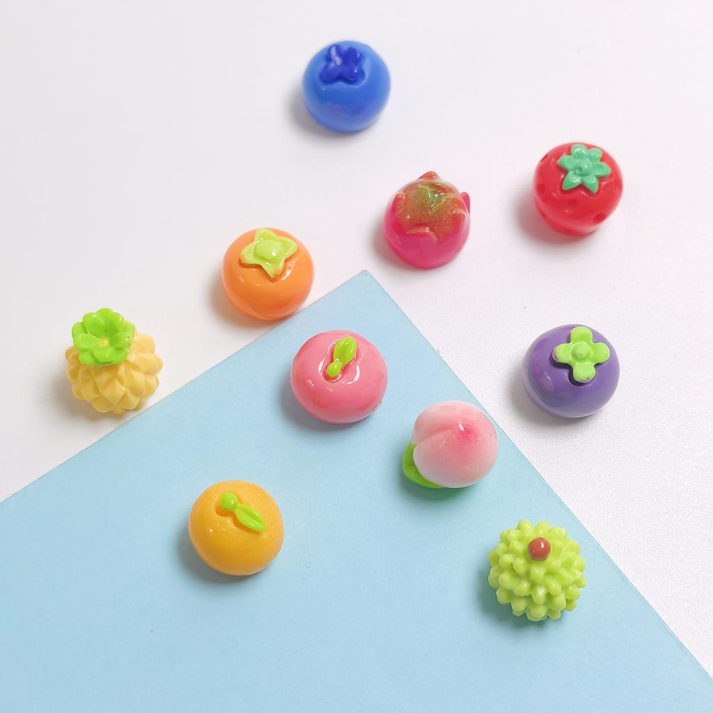 100Pcs Simulation Mini 3D Fruit Flatback Resin Cabochon for Phone Hair Accessories DIY Scrapbooking Decoration Craft
