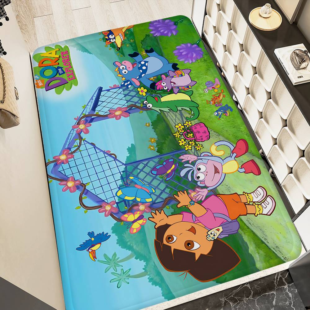 Funny D-Dora Classic Anime Floor Mat Rectangle Anti-slip Home Soft Badmat Front Door Indoor Outdoor Mat Welcome Doormat