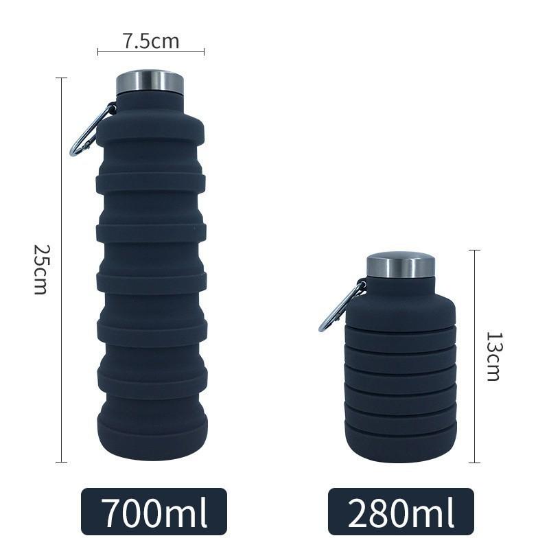 Latest Spacious Silicone Athletic Bottle Outdoor Activity Travel Lightweight to Carry Retractable Water Bottle Travel Workout Folding Bottle
