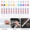 Car Paint Pen Smooth Writing Waterproof High Color Saturation Strong Coverage Unfading Touch Up Paint Rich Colors Optional Car Wheel Tire Oily