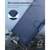 Coque - Efconnection - pour Samsung Galaxy S24 Plus - Effet Cuir - Bleu Marine - 2 Verres Trempés