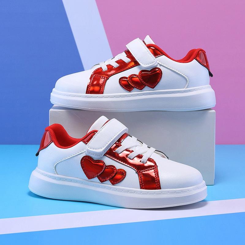 Women's Shoes 2026 Autumn New Velcro Non-slip Wear-resistant Microfiber/EVA Waterproof Solid Color Zhongda Children's Sports