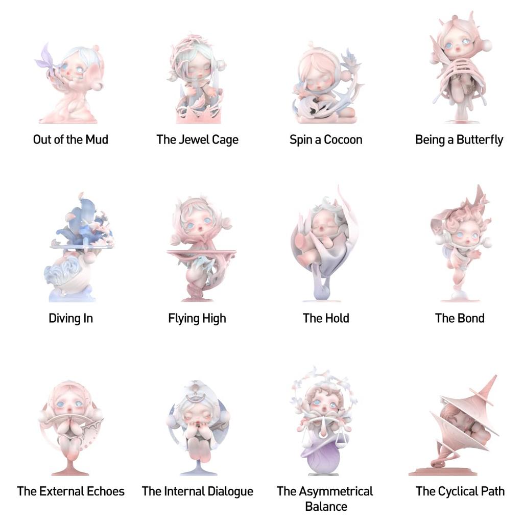 SKULLPANDA Серия Парадокс Pop Mart Гашапон Фигурка Сюрприз Пластиковая Модель Премиальная Игрушка ПВХ Мягкий Винил Оригинальный Персонаж Подарок на День Рождения [3 Штуки]