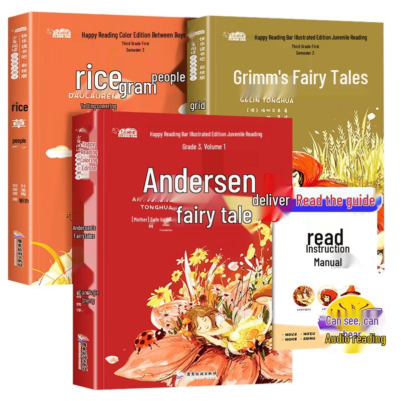 Happy Reading Bar Grade 3 (3-Book Set) - Andersen, Grimm, Scarecrow
