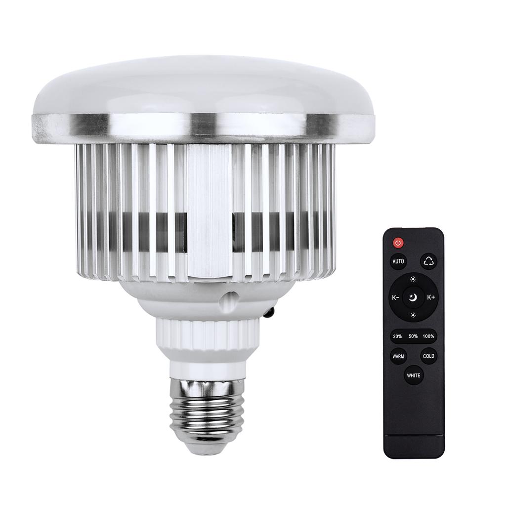 85W LED Light Bulb 3000K-6500K Photography Lamp Bulb Energy-saving Adjustable Brightness E27 Mount