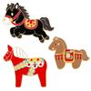 Decorative Zodiac Horse Brooch Zinc Zinc Alloy Steed Brooch Creative Lapel Pin  Backpack Decoration
