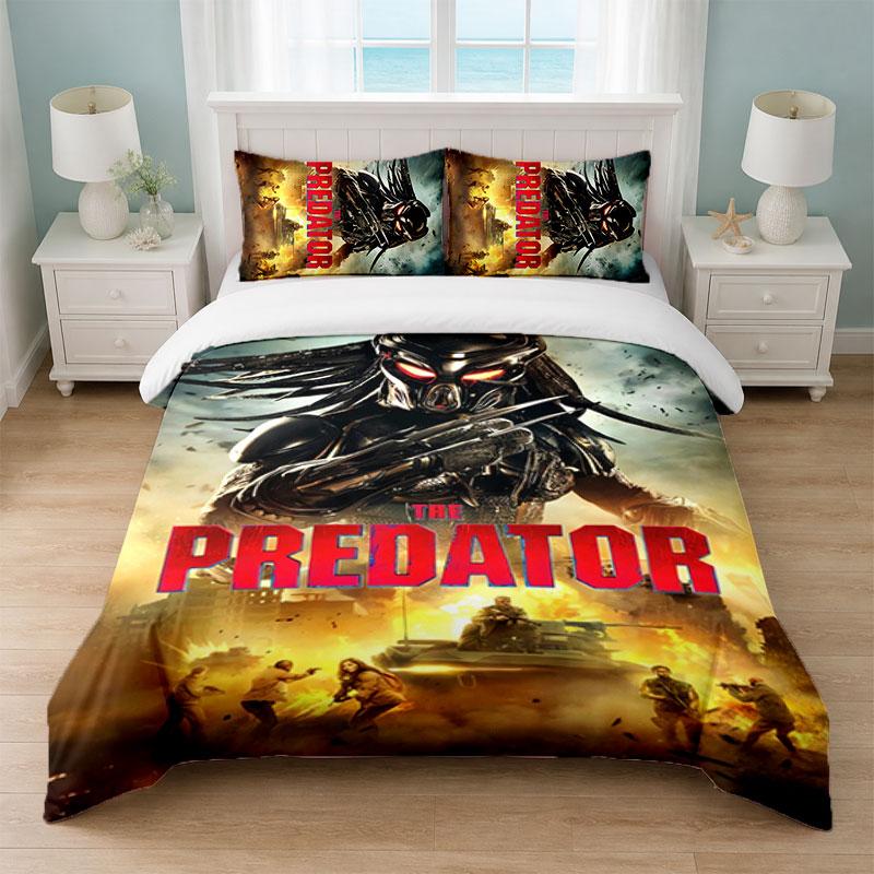 Predator Bedroom 3Pcs Bedding Set Soft Bed Sheet Pillowcases Home Bedding Decoration