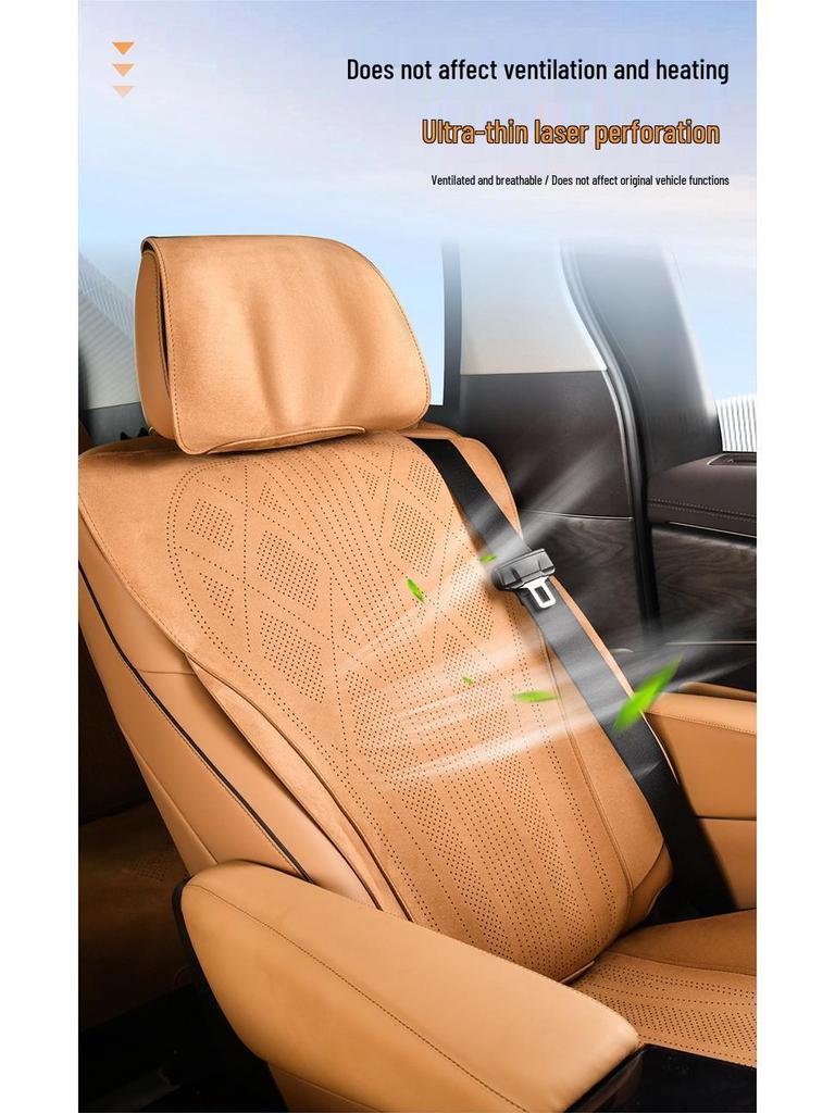 Подушка на сиденье автомобиля BYD D9, 7-местная, из замши - Мягкая, Тонкая, Всесезонная, Универсальная