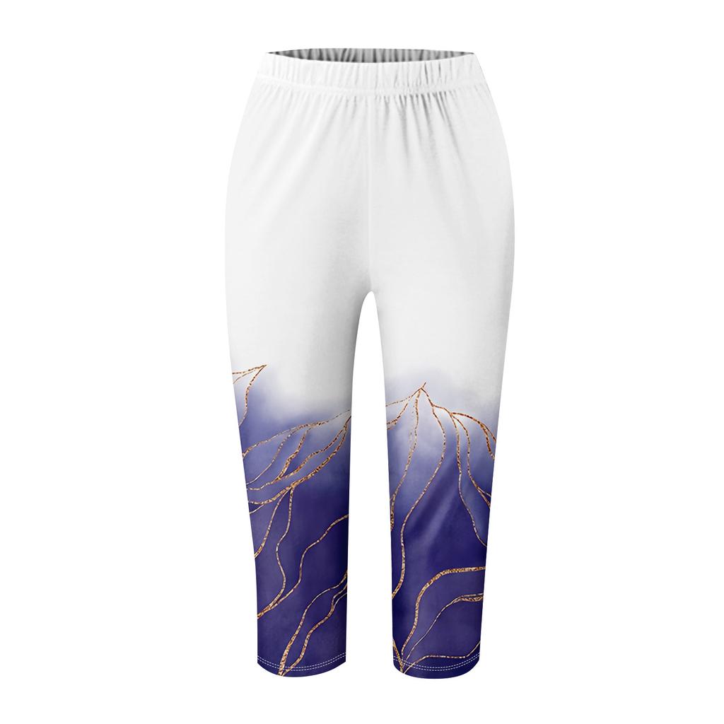 Женские модные повседневные брюки с верхним дном, винтажные брюки с цветочным принтом, седьмые брюки