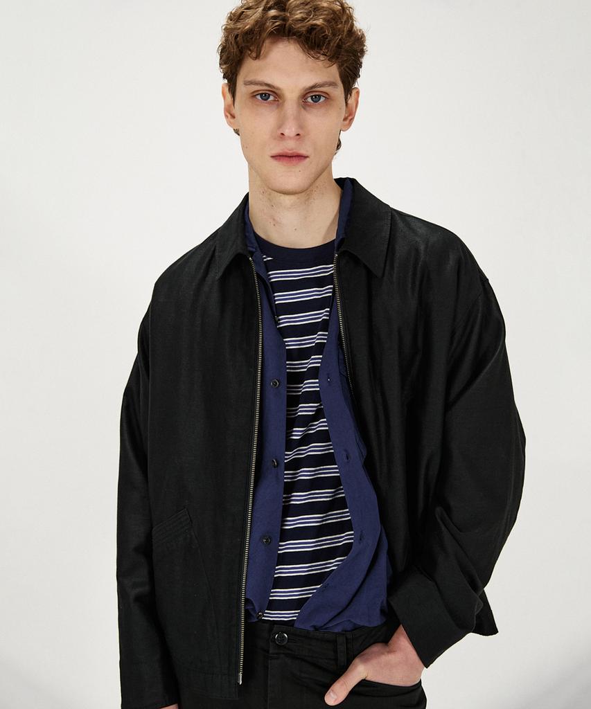 Shirter Linen Moleskin Foreman Jacket (Black)