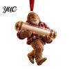 Holiday Gift for Kids Teens Big Foot Money Holder Cash, 2D Acrylic Sasquatch Cash Creative Christmas Stocking Stuffer Ornament, Clear Xmas Tree