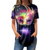 Летние футболки с круглым вырезом и 3D-принтом на тему Марди Гра, модные повседневные женские футболки с коротким рукавом