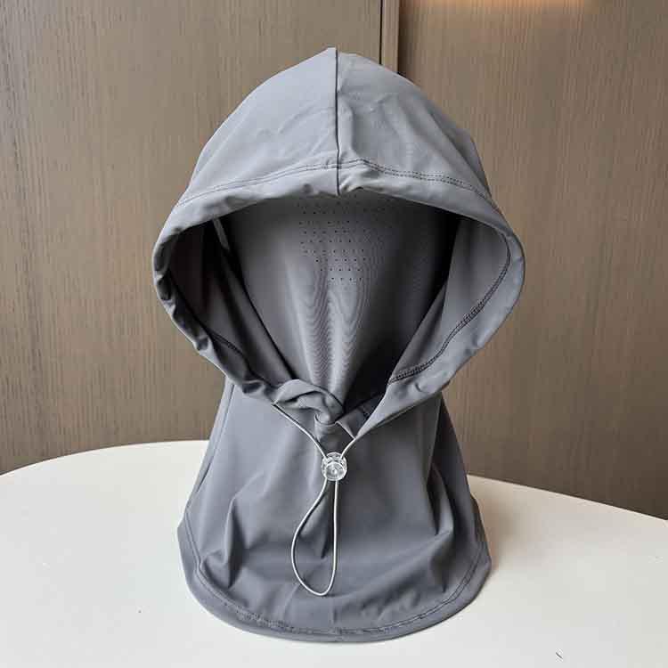 Sunscreen mask hat integrated summer sun hat women's full face ice silk breathable scarf cycling face towel neck hat
