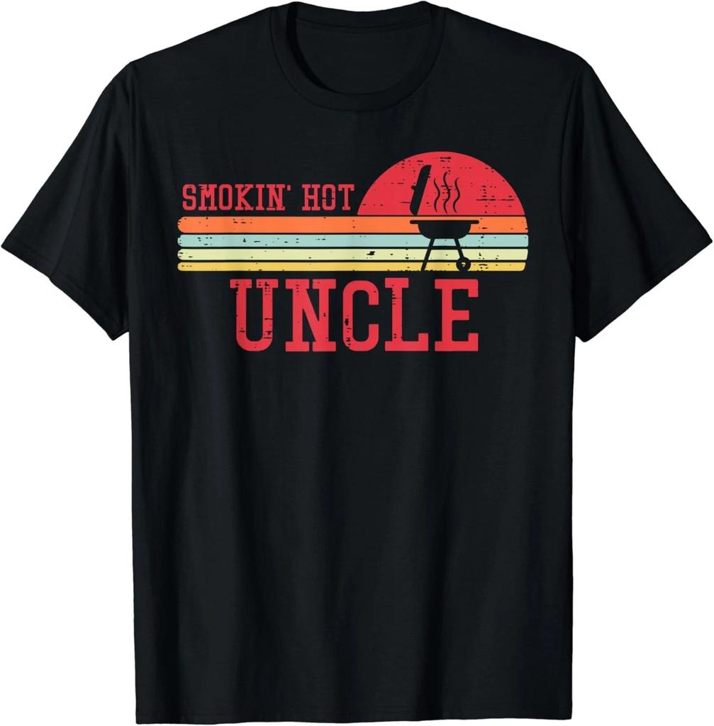 Smokin Hot Uncle Chest Sunset Retro Griling Bbq Barbecue Gift Unisex T-Shirt