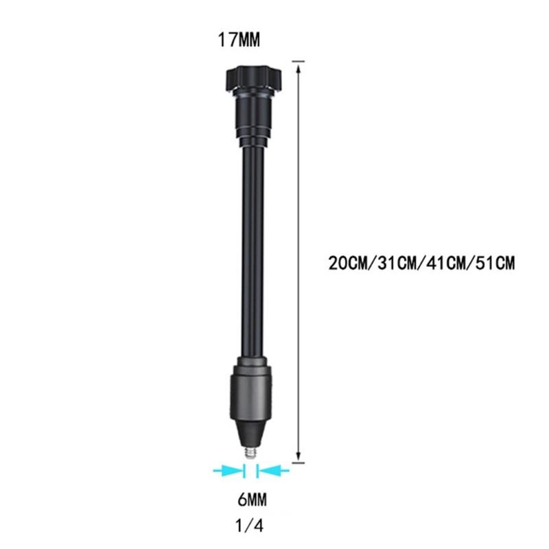 17mm Ball Head To 1/4 Male Screw Adapter Mount Rod For Action Cameras Car Vent Dashboard Phone Tripod Holder Black