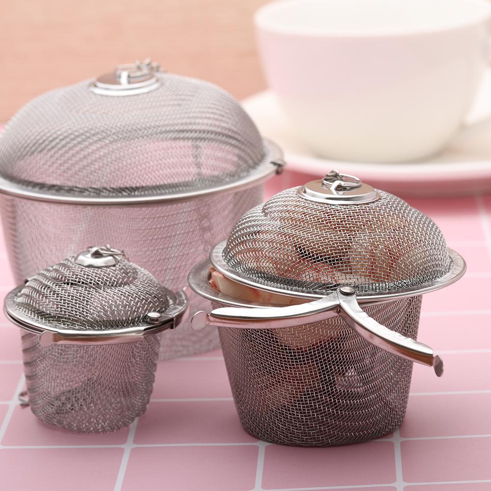 Практичный многоразовый сетчатый фильтр для специй, шарик для заваривания чая из нержавеющей стали, травяной заварник