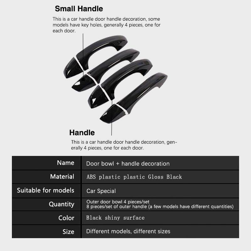 Подходит для Volkswagen VW Golf Mk6 5K 2009 2010 2011 2012 2013 Глянцевая черная накладка на ручку двери Защитная наклейка Отделка Автомобильные аксессуары