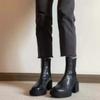 Fashion Spring and Autumn Women's Thick Bottom Ankle Boots Fashion Side Zipper Short Boots Women's Elegant Square High Heels