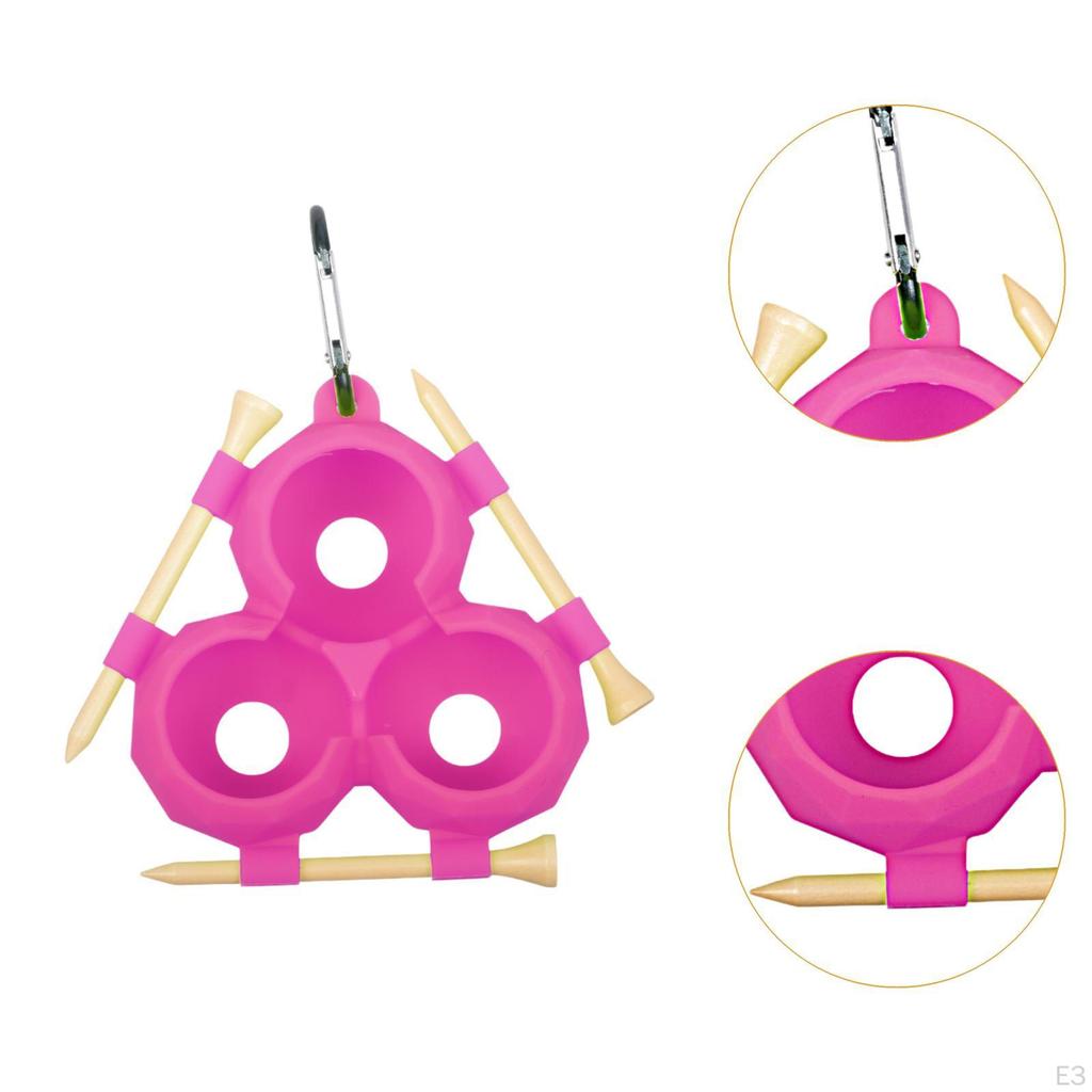 Держатель для мячей для гольфа для мужчин и женщин, Портативная сумка для переноски с карабином, Вмещает 3 мяча