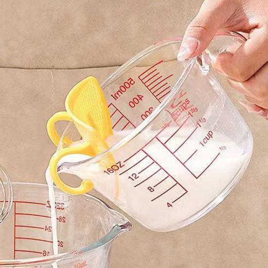 Стеклянный мерный стакан с ручкой и V-образным носиком, стеклянные кувшины для эспрессо, прозрачные