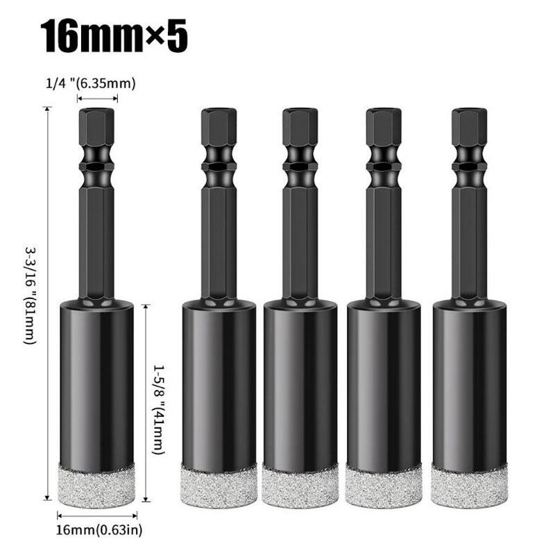 Алмазное сверло с шестигранным хвостовиком, сухое вакуумное сверление, наборы коронок, алмазное сверло для угловой шлифовальной машины, резак для плитки, кольцевая пила, инструменты