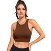 Women Yoga Vest O-Neck Sleeveless Racer Back Tank Tops Solid Color Slim Fit Ribbed Running Sport Vest