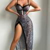 Fashion Leopard Print Dress New Fashion Long Dress Zebra Print Dress Adjustable Suspenders