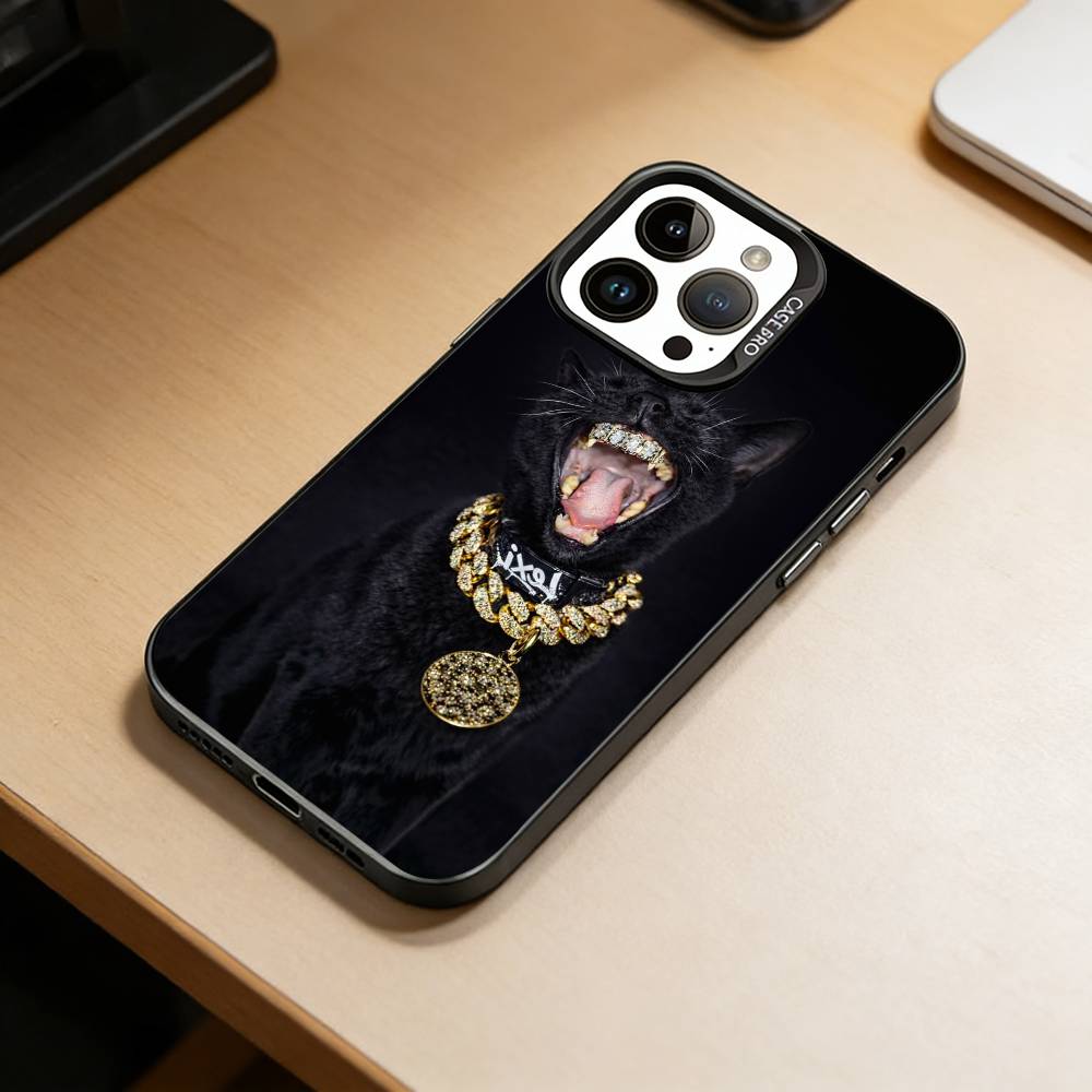D-Забавные животные Чехол для телефона Для iPhone 17,16,15,14,13,12,11 Plus,Pro Max,XS,Красочный серебристый Чехол для телефона Funda Cover
