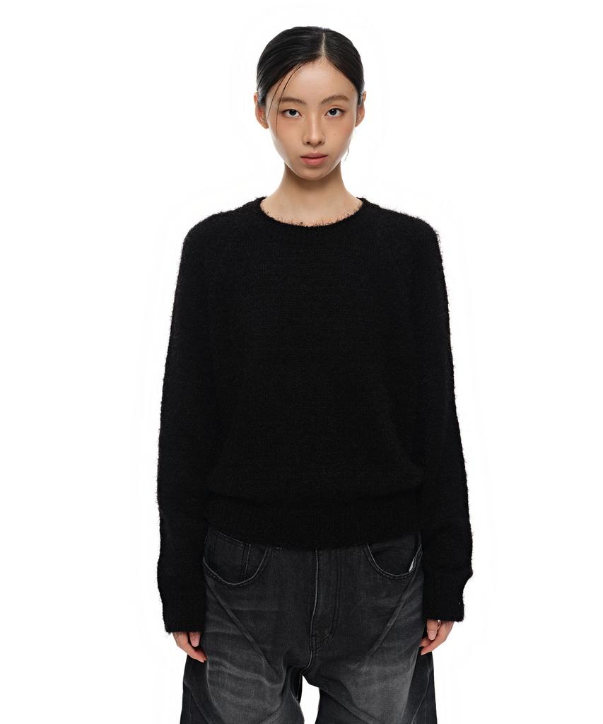 AEGO FREEDOM LAB Canvas Tag Round Knit_Black