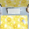 Lemoncolored Striped Gaming Mouse Pad With Velvet Texture And Vibrant Style Alfombrillas Para Escritorio Desk Mat