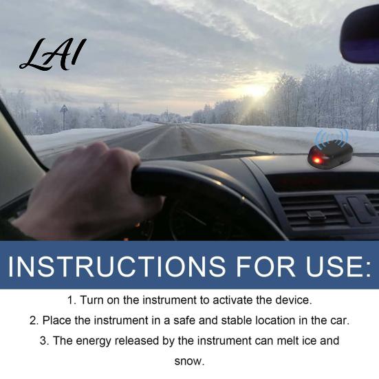 Winter Vehicle Antifreeze Device Portable Solar Car Windshield De-Icer with USB Output Electromagnetic Molecular Anti-Freeze Auto Accessories for Men