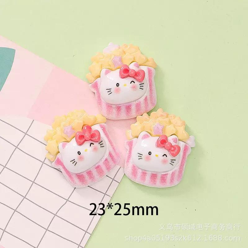 10 шт. Новая Кавайная Мультяшная Милая Серия Brightnoodles Popcorn Cat Плоская Основа Смола DIY Миниатюры Декор для Скрапбукинга Поделки a144