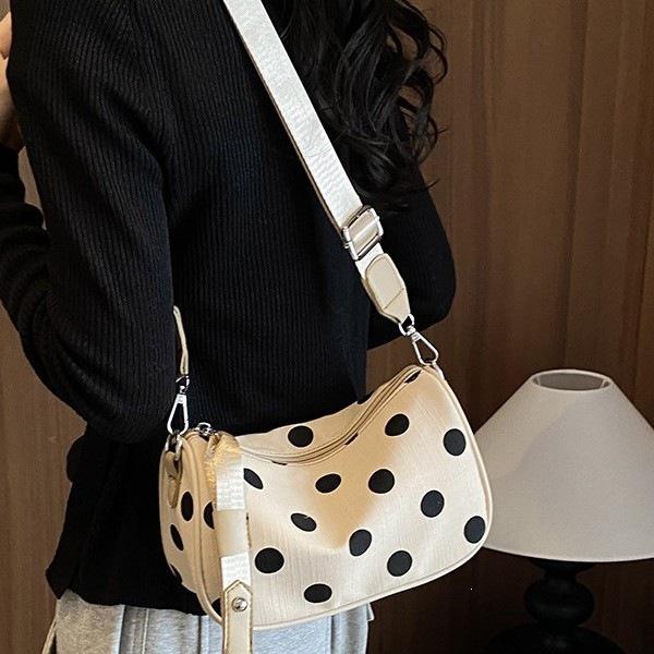 2026 Summer Polka Dot Single Shoulder Underarm Pillow Bag - High-End Korean Style Women's Handbag