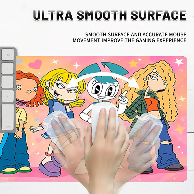 1Pc Friendship Through Ages Gaming Mouse Pad Keyboard Desk Mat Non-slip Rubber Lock Edge Waterproof Computer Mousepad for Office Home Decor Y1606
