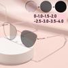 Fashion Women Pochromic Myopia Glasses Unisex Trendy Luxury Cat Eye Glasses Men Ladies Stylish Anti-UV Short Sight Eyewear