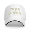 Murder She Wrote Baseball Cap black luxury Women cap Unisex's big size hat Boy Women's