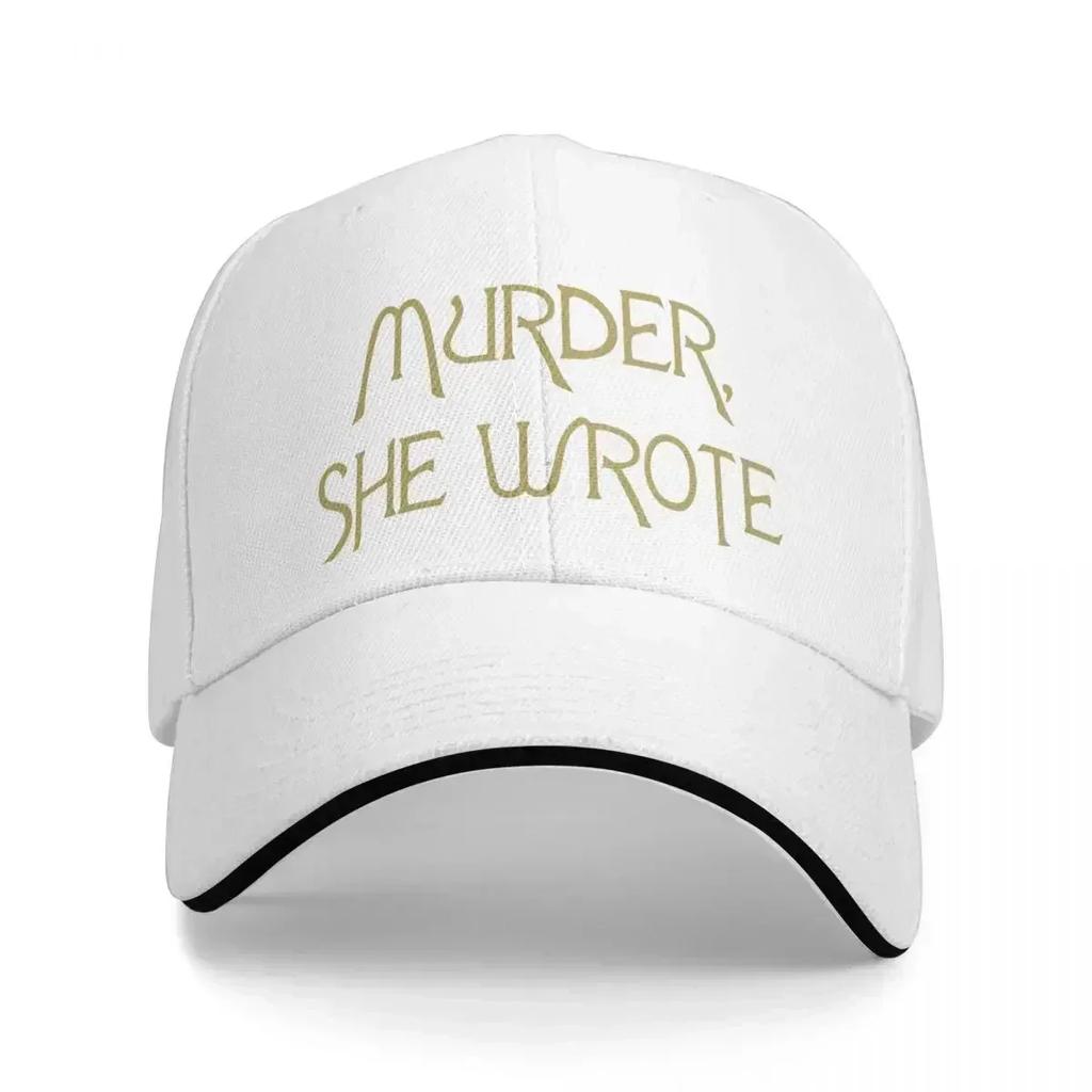 Murder She Wrote Baseball Cap black luxury Women cap Unisex's big size hat Boy Women's