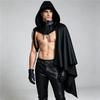 Мужской костюм на Хэллоуин Косплей Готический Вампир Жнец Плащ Наряд Комплект из ПУ кожи с капюшоном Для вечеринки Сценического выступления Маскарадный костюм
