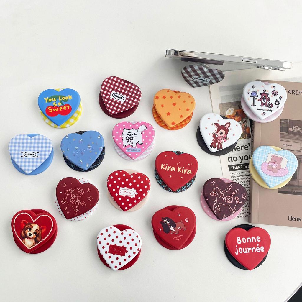 Мультяшный магнитный держатель Filin Heart Love для MagSafe с надежным захватом и выдвижной конструкцией-подушкой безопасности