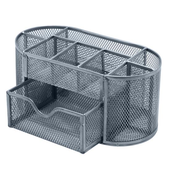 Practical Sliding Drawer Organized Large Capacity Nine Grids Office Stationery Box Office Supplies Pencil Storage Box