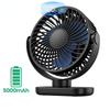 Портативный мини-вентилятор K60C 5000 мАч, стационарные вентиляторы для комнаты, светодиодный дисплей, вращение, тихий персональный настольный электрический вентилятор для кемпинга
