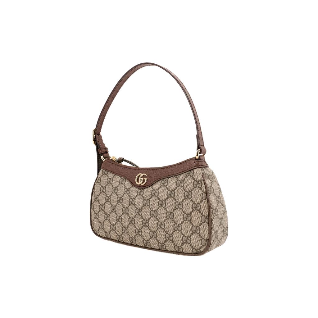 Gucci Сумка Ophidia Small Бежевый/Эбеновый Supreme Женские Сумки на плечо Коричневый 735145-KAAAD-8358