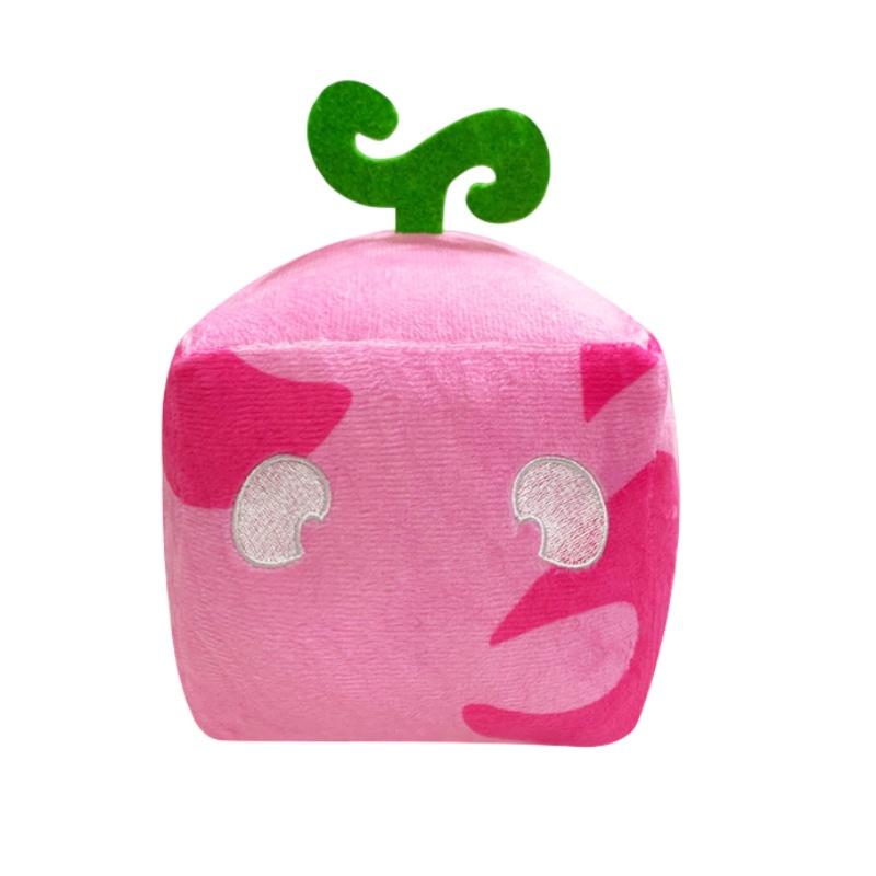 Мягкая игрушка Blox Fruits в коробке с леопардовым принтом фиолетового цвета, мягкая и пушистая фигурка животного