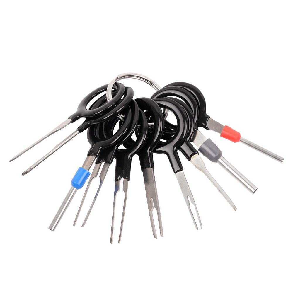 11Pcs/set Terminal Removal Tools Car Electrical Wiring Crimp Connector Pin Extractor Kit for Car Plug Repair Tool