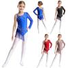 Kids Girls Glittery Rhinestone Figure Skating Fringe Leotard for Competition Gymnastics Jumpsuits Ballet Clothes Tassel Bodysuit