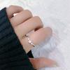 French Pearl Ring Women'S Retro Fashion Exquisite Versatile Court Style Zircon Tetragonal Star Ring Open Ring