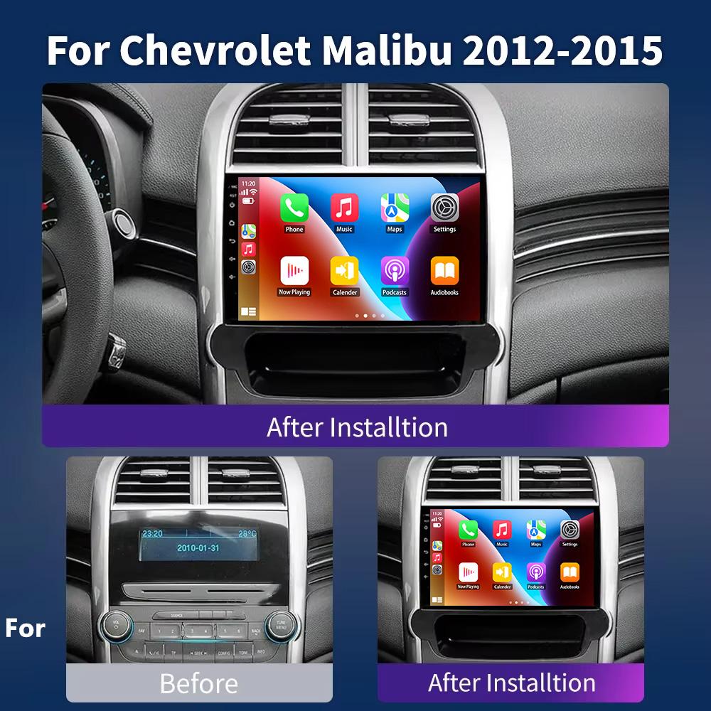 DVD Carplay Android для Chevrolet Malibu 8 2012-2015 Автомобильный радиоприемник с экраном, навигацией, автостерео, видеоплеером, процессором 2Din BT WIFI