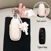 Кожаный чехол для ключей в французском стиле для BYD D9/N7/N8 - Полностью закрывающий защитный корпус для пульта дистанционного управления